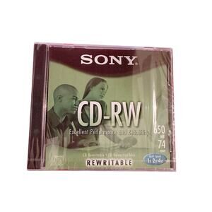 Sony CD-RW 650MB 74 Min Rewritable NEW Sealed Pack of 6